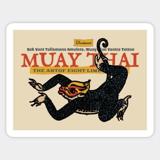 Vintage Muay Thai Tattoo Monkey Sticker